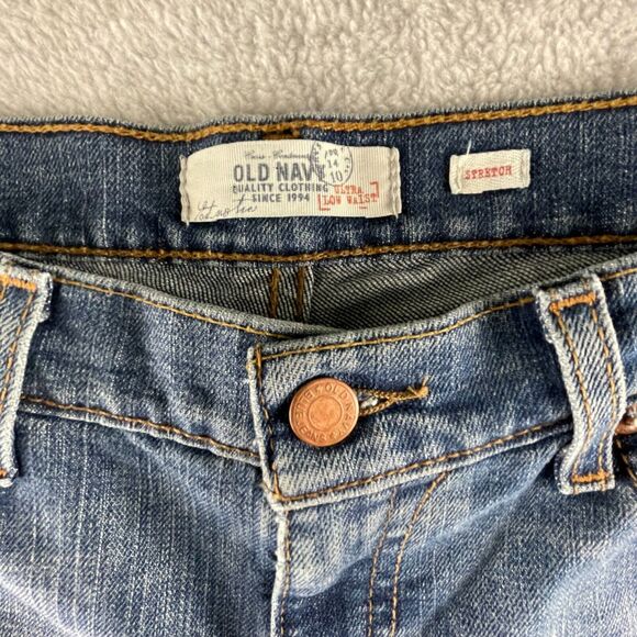 Old Navy Women's Jeans Size 6 Regular Stretch Ultra Low Waist Blue - Picture 3 of 11